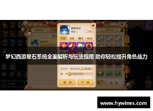 梦幻西游星石系统全面解析与玩法指南 助你轻松提升角色战力